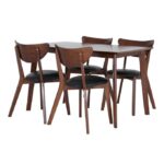 Set table Avec 4 Chaises - Marron